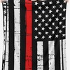 Firefighter Velveteen Throw Blanket, Thin Red Line Flag USA Gift