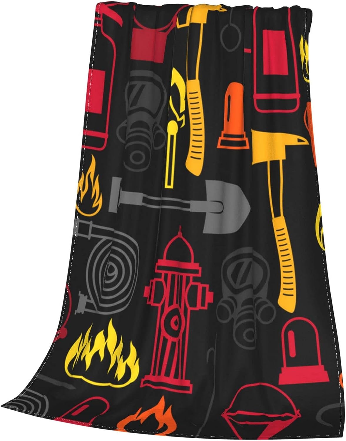 Firefighting Items Firefighter Fighter Blanket for Sofa Bed Couch