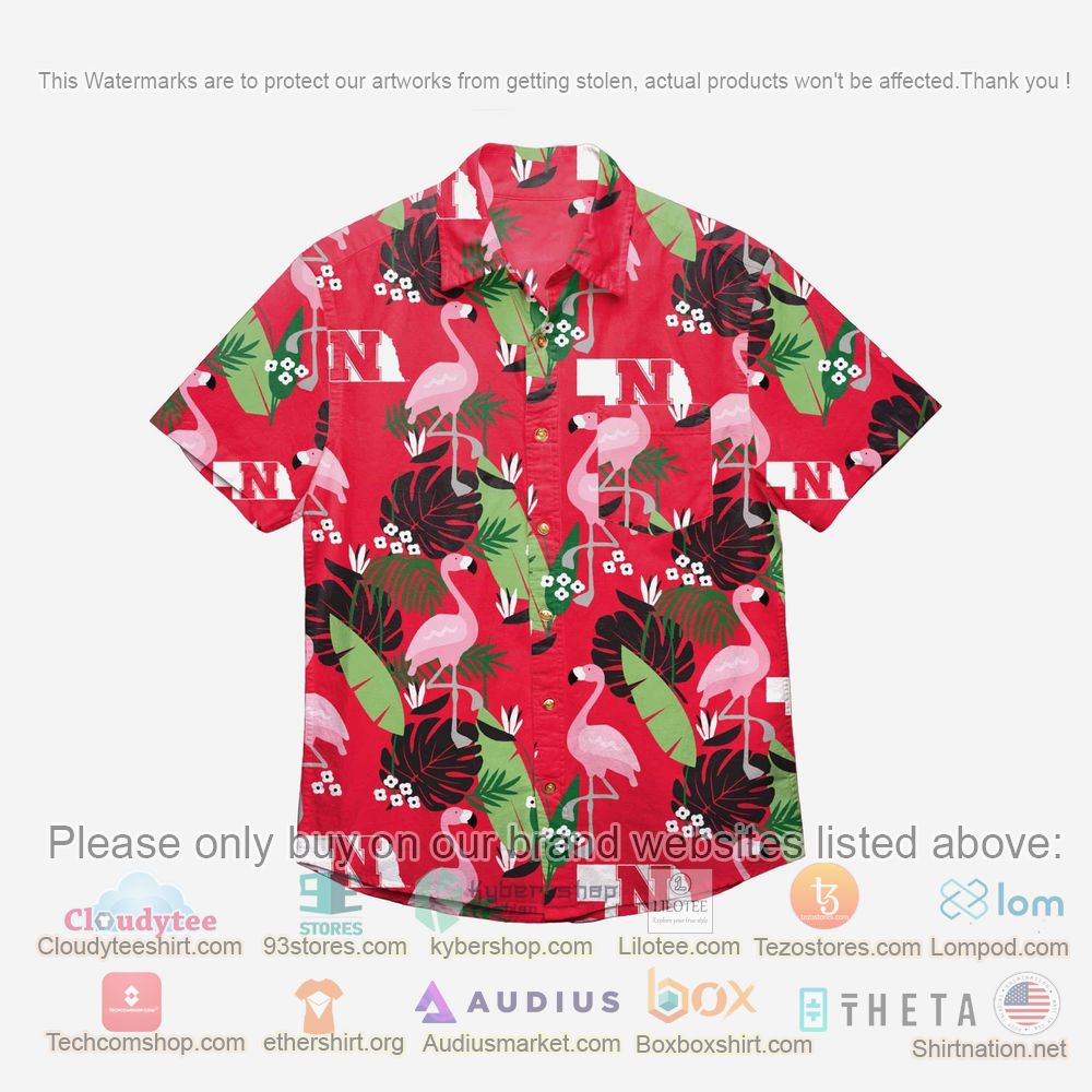 Floral Button-Up Nebraska Cornhuskers Shirt for Game Day