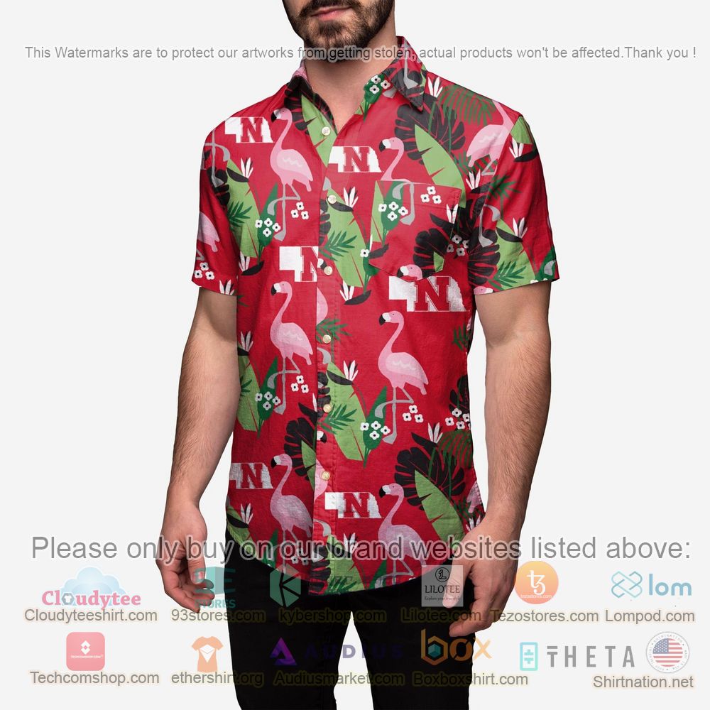 Floral Button-Up Nebraska Cornhuskers Shirt for Game Day