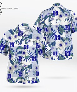 Floral Duke Blue Devils Hawaiian Shirts and Beach Shorts for Men and Women 