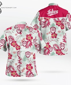 Floral Indiana Hoosiers Hawaiian Shirts and Beach Shorts for Men and Women 