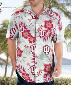 Floral Indiana Hoosiers Hawaiian Shirts and Beach Shorts for Men and Women
