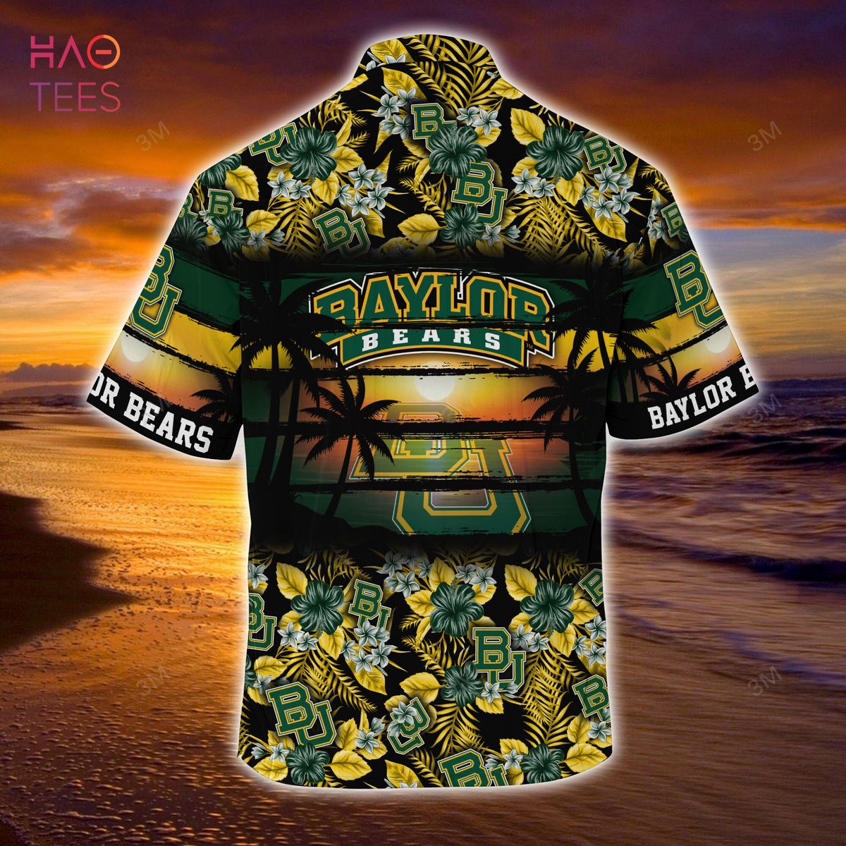 Floral Patterned Baylor Bears Hawaiian Shirt - Perfect for Sports Enthusiasts