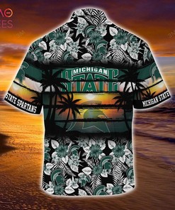 Floral Patterned Michigan State Spartans Summer Hawaiian Shirt for NCAA Sports Fans