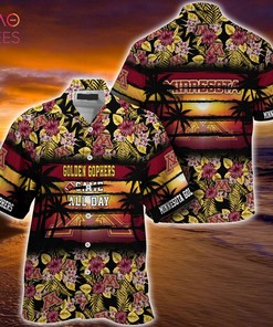 Floral Patterned Minnesota Golden Gophers Summer Hawaiian Shirt for NCAA Sports Fans 