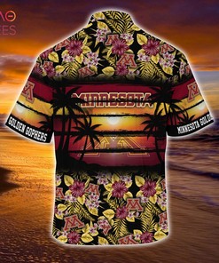 Floral Patterned Minnesota Golden Gophers Summer Hawaiian Shirt for NCAA Sports Fans