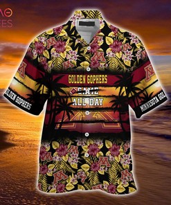 Floral Patterned Minnesota Golden Gophers Summer Hawaiian Shirt for NCAA Sports Fans