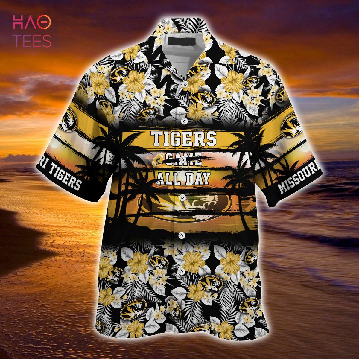 Floral Patterned Missouri Tigers Summer Hawaiian Shirt for Sports Enthusiasts