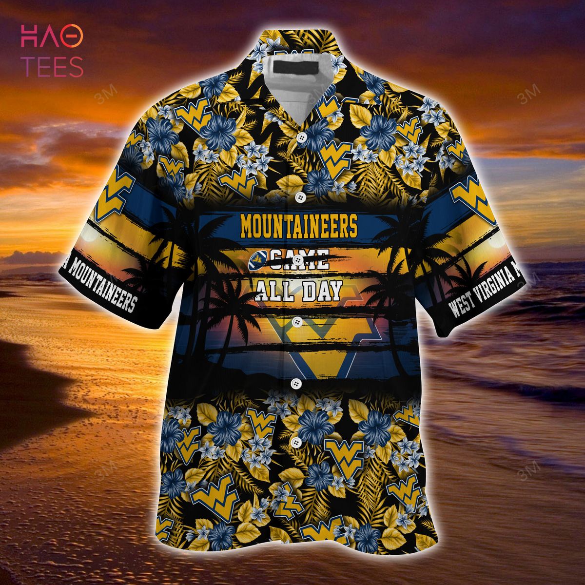 Floral West Virginia Mountaineers Hawaiian Shirt for Sports Enthusiasts