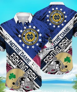 For Summer - Trendy Notre Dame Fighting Irish Hawaiian Shirt with Tropical Pattern