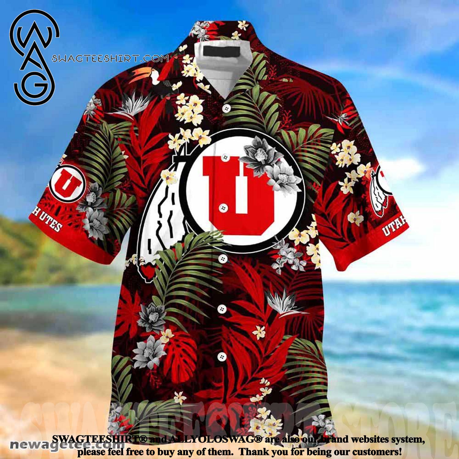 For the Bold: Utah Utes This Flag Offends You Summer Beach Hawaiian Shirt
