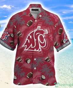 For the Bold: Washington State Cougars Coconut Red Hawaiian Shirt