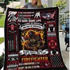 Forever a Firefighter - Gift for Son, Father, Husband, and Fire Department - Soft Fleece Blanket