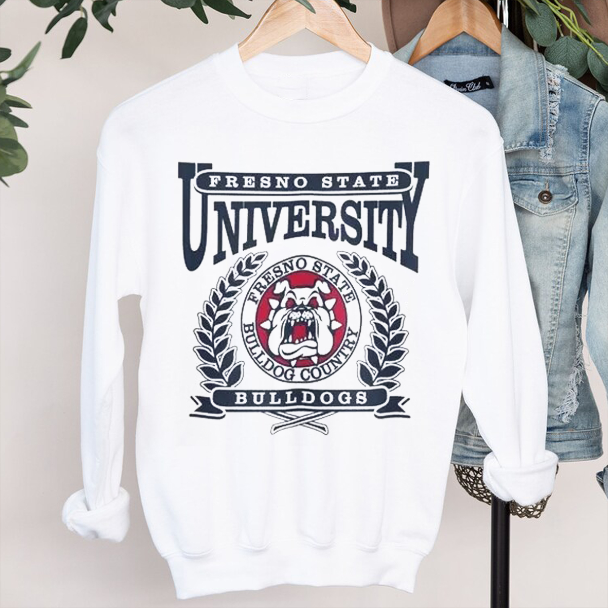 Fresno State College Vintage Bulldogs Football Basketball Shirt - Retro Style