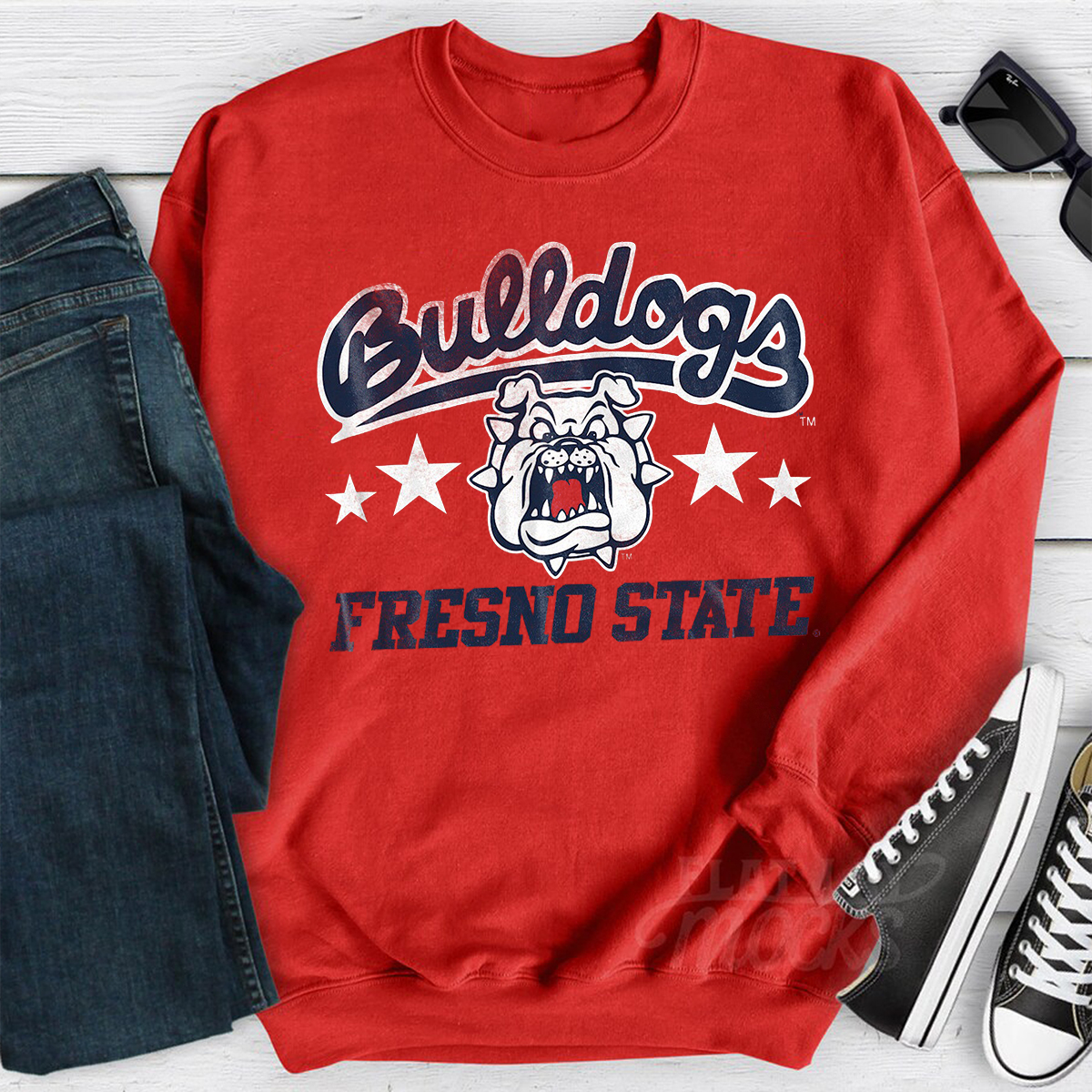 Fresno State University Adult T-Shirt Bulldogs - Official Team Apparel