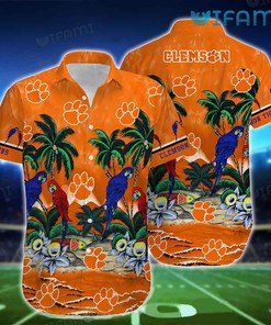 Fun Parrots Clemson Tigers Hawaiian Shirt Gift for Fans 