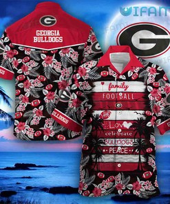 Georgia Bulldogs Family Football Love Celebrate Peace Goodness Hawaiian Shirt