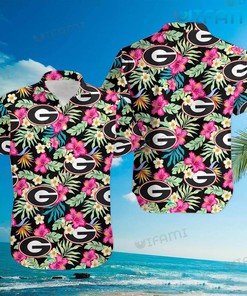 Georgia Bulldogs Hibiscus GA Football Hawaiian Shirt Gift
