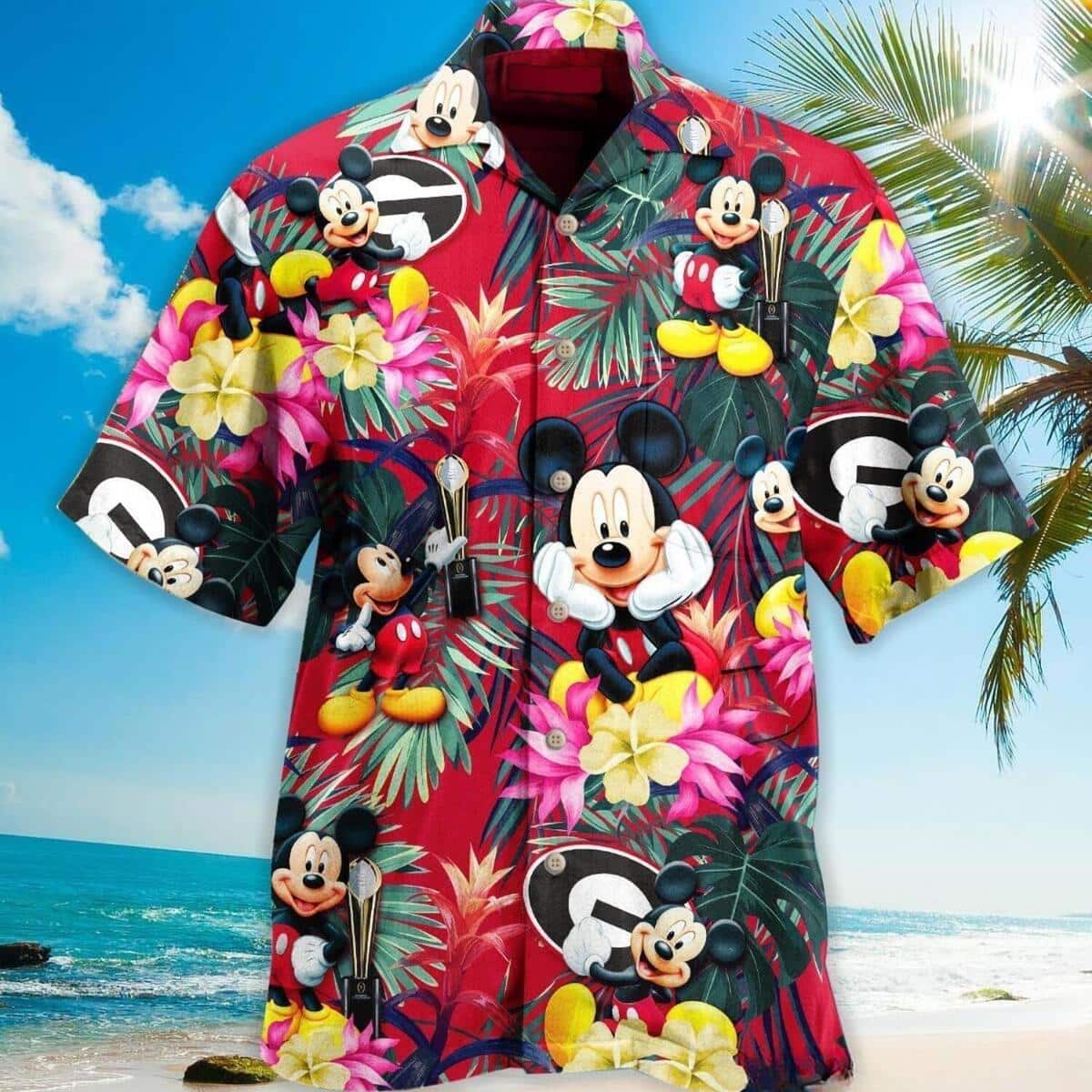 Georgia Bulldogs Mickey Mouse UGA Hawaiian Shirt - Perfect Gift