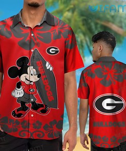 Georgia Bulldogs Mickey Surfing GA Football Hawaiian Shirt Gift