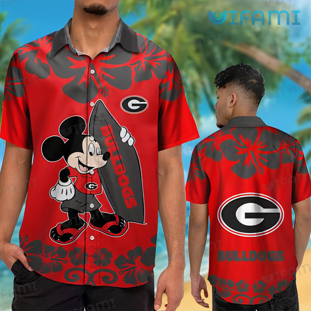 Georgia Bulldogs Mickey Surfing GA Football Hawaiian Shirt Gift