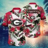 Georgia Bulldogs NCAA Flower Hawaii Shirt For Fans Ver 1