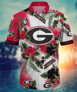 Georgia Bulldogs NCAA Flower Hawaii Shirt For Fans Ver 1