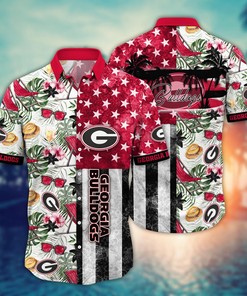 Georgia Bulldogs NCAA Flower Hawaii Shirt For Fans Ver 10