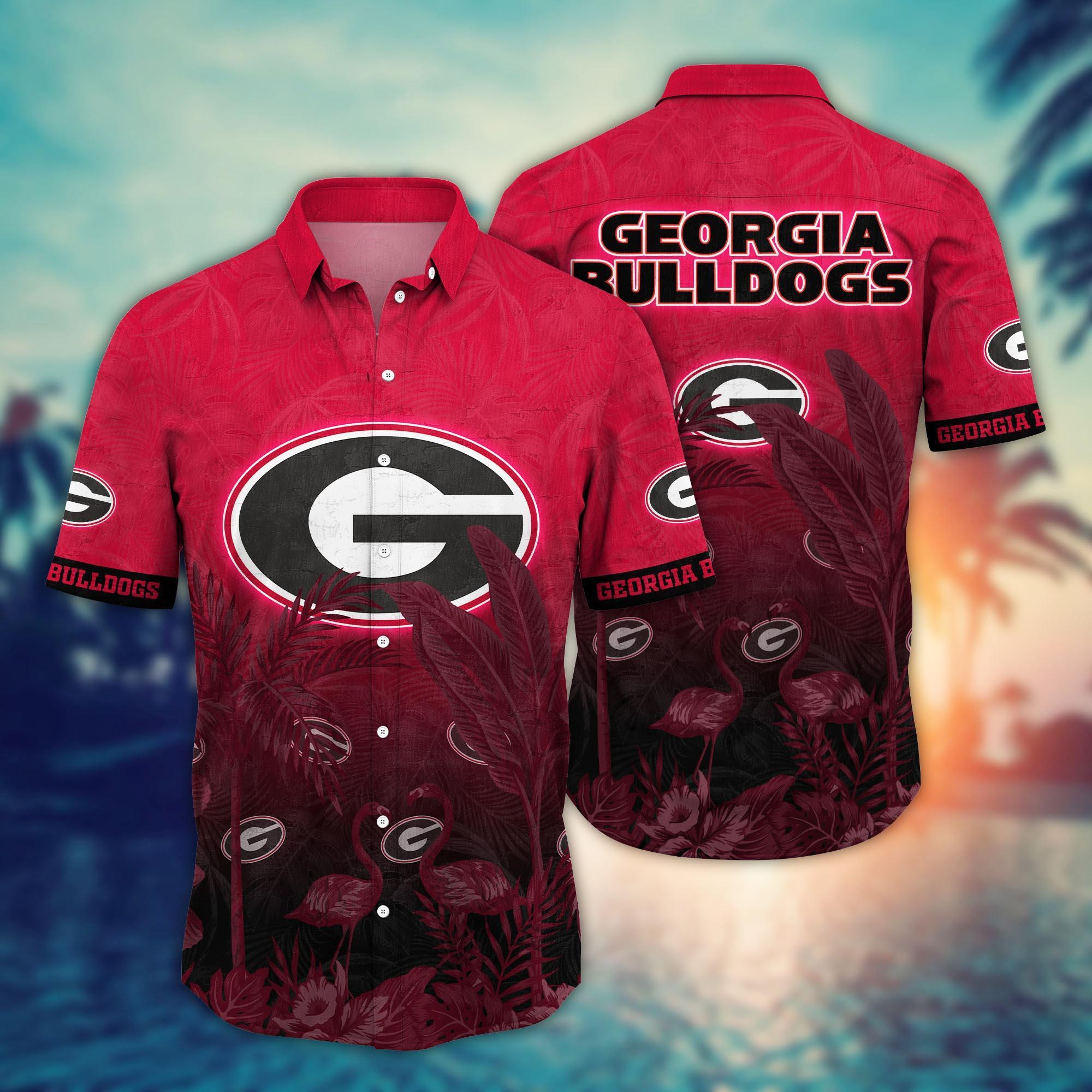 Georgia Bulldogs NCAA Flower Hawaii Shirt For Fans Ver 13
