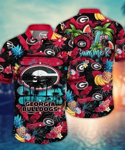 Georgia Bulldogs NCAA Flower Hawaii Shirt For Fans Ver 16
