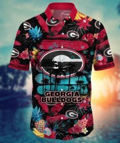 Georgia Bulldogs NCAA Flower Hawaii Shirt For Fans Ver 16