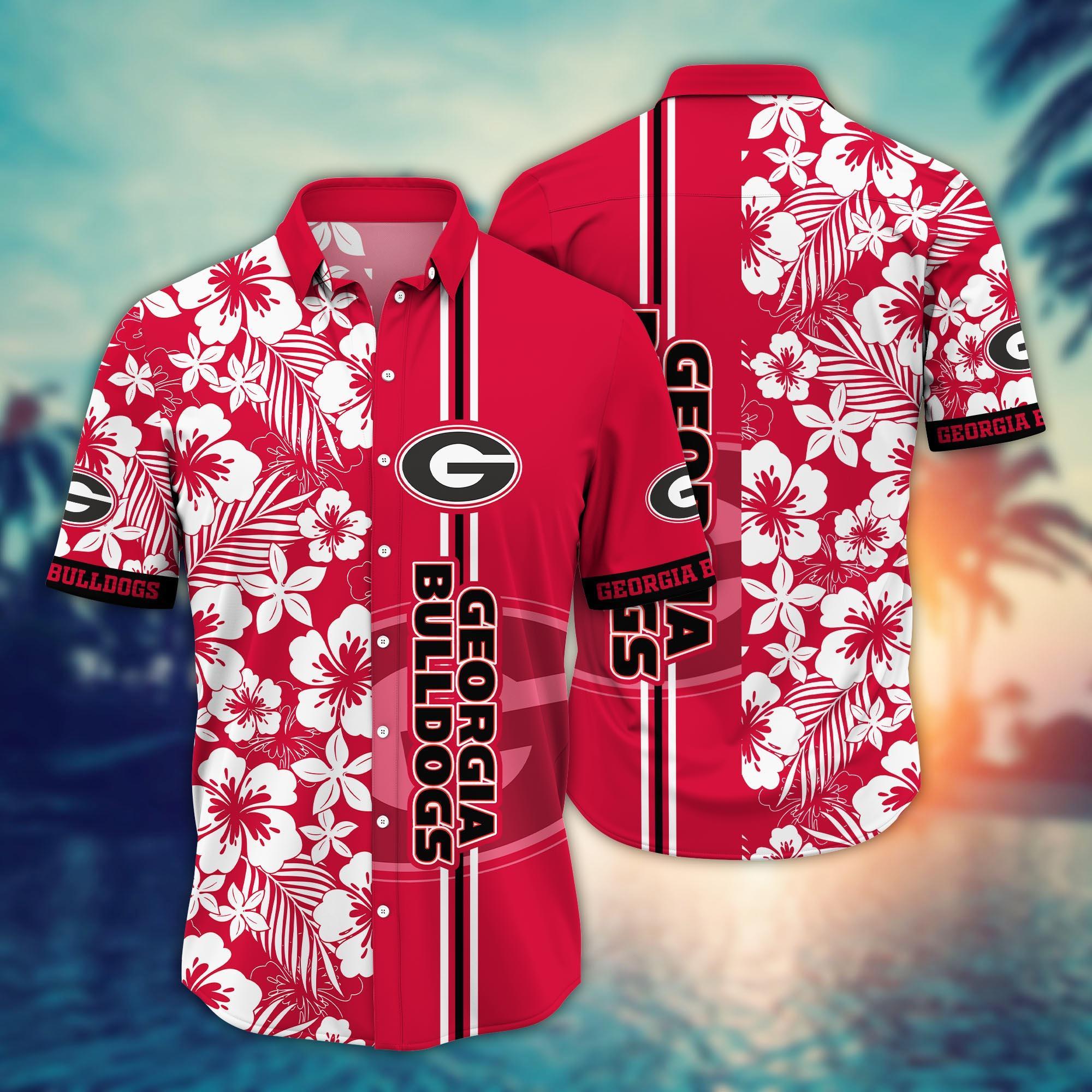 Georgia Bulldogs NCAA Flower Hawaii Shirt For Fans Ver 19