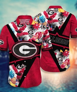 Georgia Bulldogs NCAA Flower Hawaii Shirt For Fans Ver 21