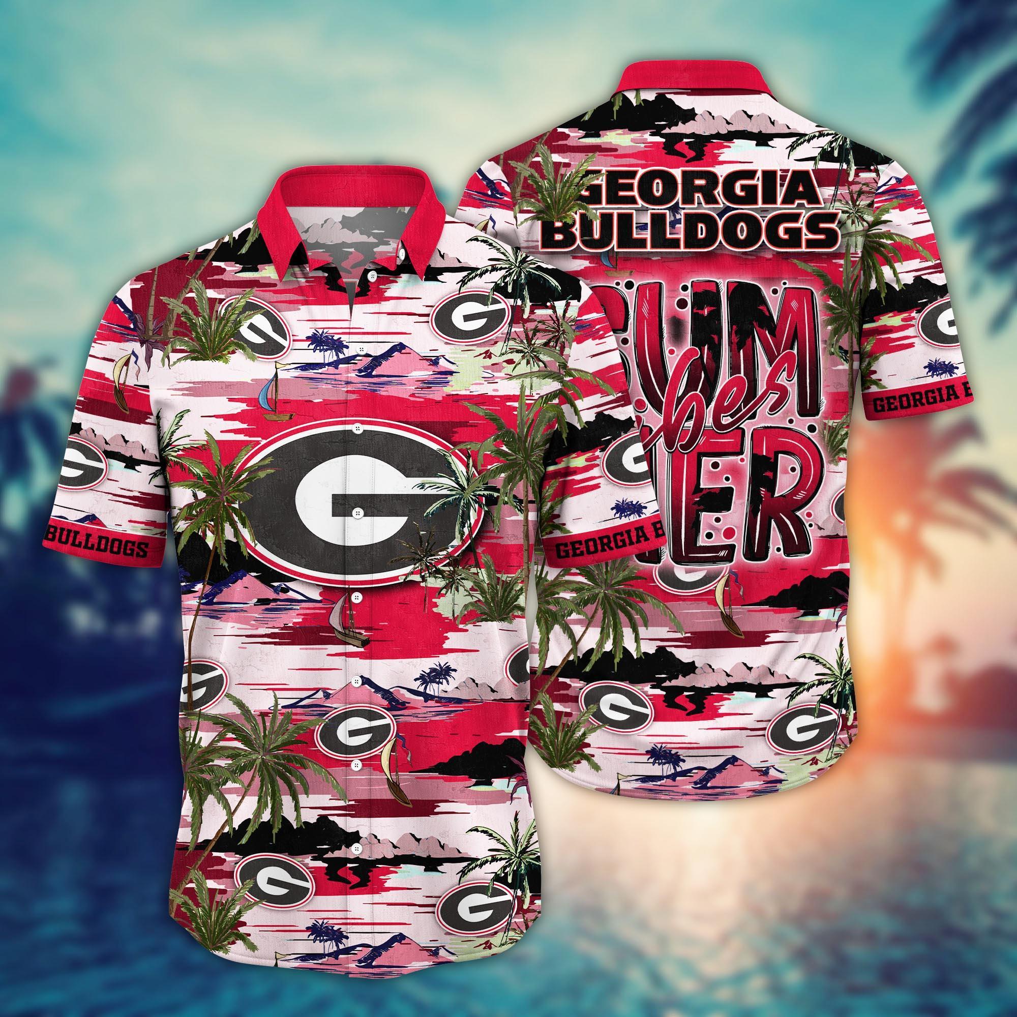 Georgia Bulldogs NCAA Flower Hawaii Shirt For Fans Ver 22