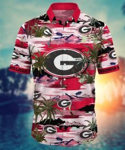 Georgia Bulldogs NCAA Flower Hawaii Shirt For Fans Ver 22