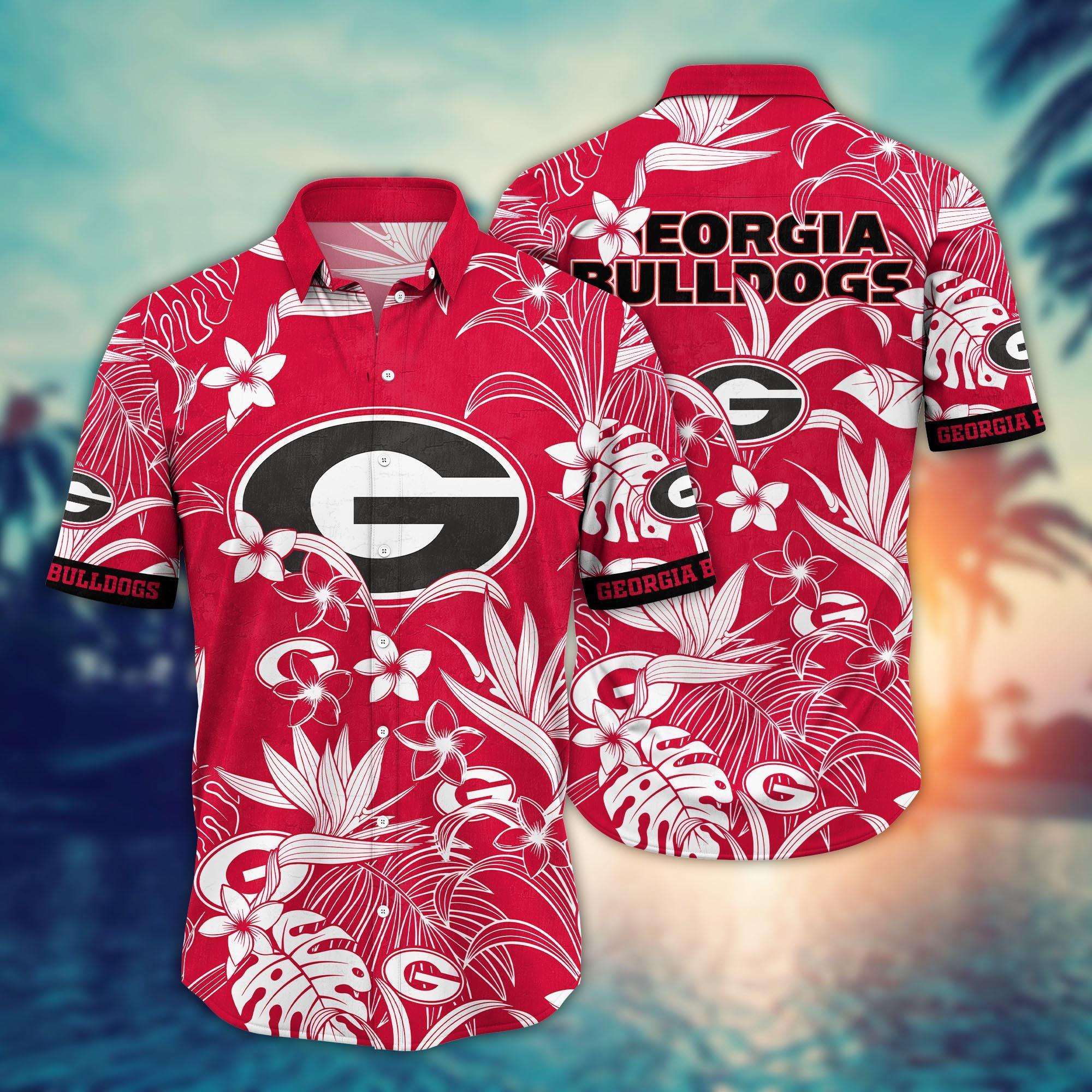 Georgia Bulldogs NCAA Flower Hawaii Shirt For Fans Ver 28