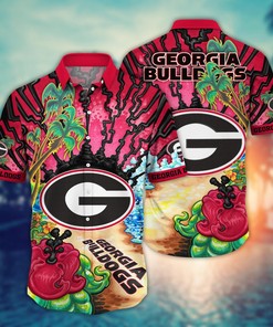 Georgia Bulldogs NCAA Flower Hawaii Shirt For Fans Ver 3
