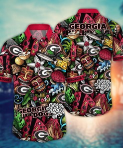 Georgia Bulldogs NCAA Flower Hawaii Shirt For Fans Ver 31