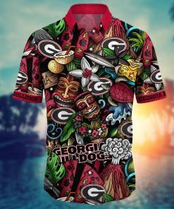 Georgia Bulldogs NCAA Flower Hawaii Shirt For Fans Ver 31