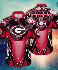 Georgia Bulldogs NCAA Flower Hawaii Shirt For Fans Ver 34