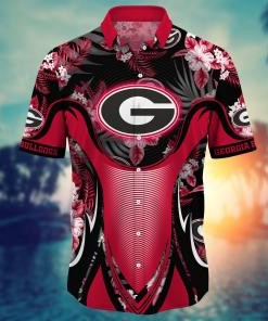 Georgia Bulldogs NCAA Flower Hawaii Shirt For Fans Ver 34