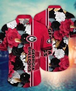 Georgia Bulldogs NCAA Flower Hawaii Shirt For Fans Ver 35