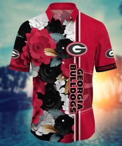 Georgia Bulldogs NCAA Flower Hawaii Shirt For Fans Ver 35