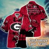 Georgia Bulldogs NCAA Flower Hawaii Shirt For Fans Ver 36