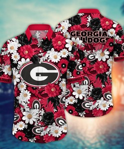 Georgia Bulldogs NCAA Flower Hawaii Shirt For Fans Ver 5