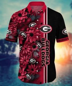 Georgia Bulldogs NCAA Flower Hawaii Shirt For Fans Ver 6