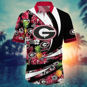 Georgia Bulldogs NCAA Flower Hawaii Shirt For Fans Ver 7