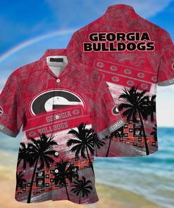 Georgia Bulldogs NCAA Palm Tree Pattern Hawaii Shirt For Sports Fans