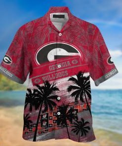 Georgia Bulldogs NCAA Palm Tree Pattern Hawaii Shirt For Sports Fans